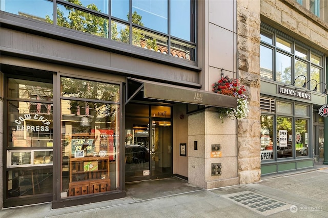 view of doorway to property