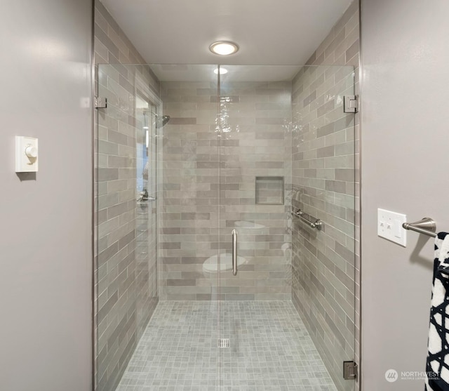 bathroom with walk in shower