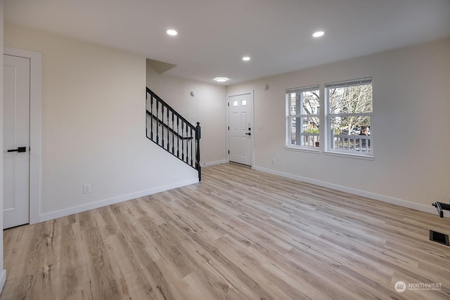 foyer featuring light hardwood / wood-style flooring