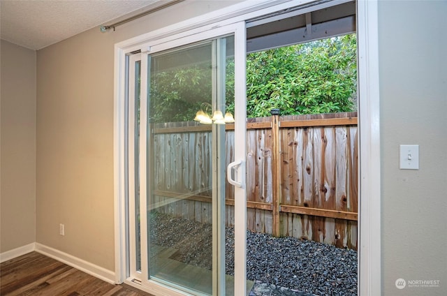 entryway featuring hardwood / wood-style flooring