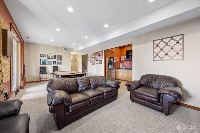 view of carpeted living room