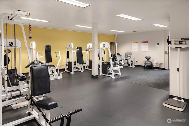 view of exercise room