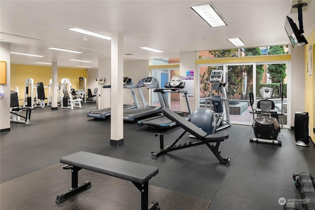 view of exercise room