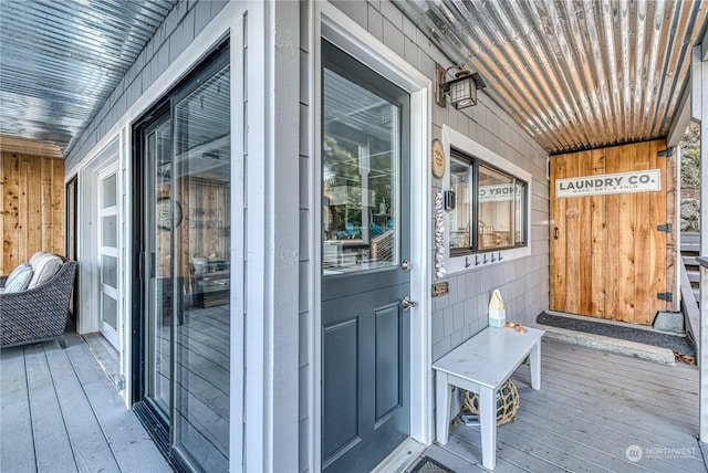 view of doorway to property