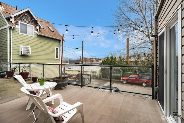 view of patio with a balcony