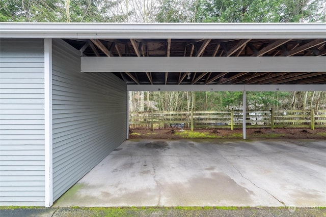 view of car parking with a carport