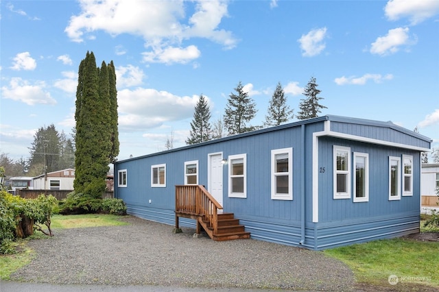 view of manufactured / mobile home