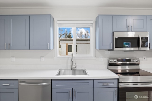 kitchen featuring stainless steel appliances and sink