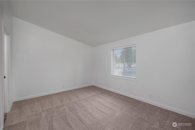 spare room featuring light colored carpet