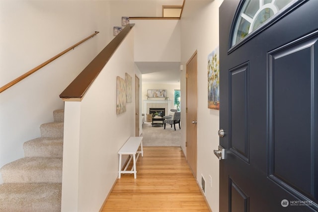 entryway featuring wood-type flooring