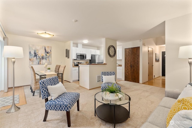 view of carpeted living room