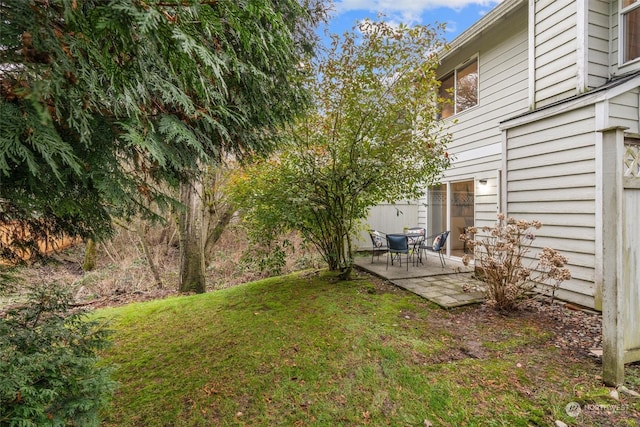 view of yard featuring a patio