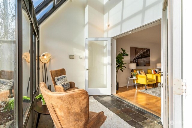 interior space featuring french doors