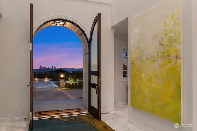 view of foyer entrance