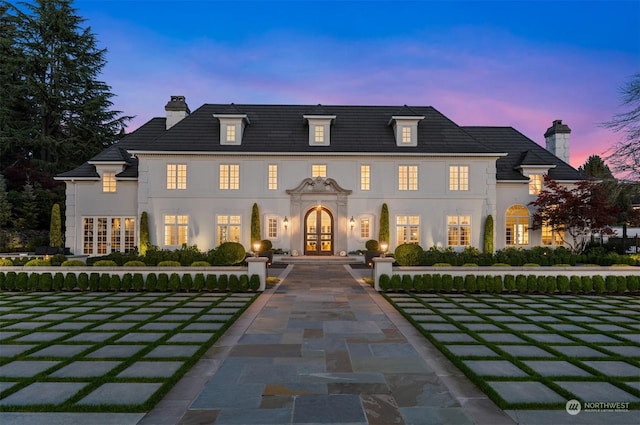 view of front of property with french doors