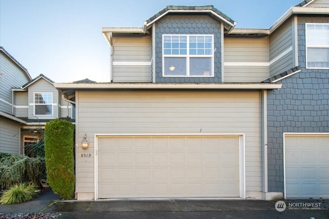 view of front of home featuring a garage