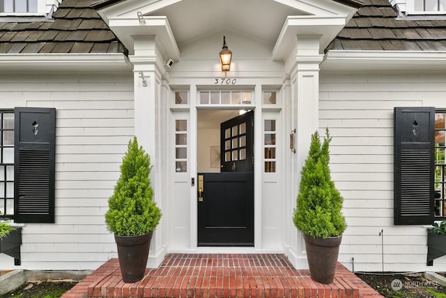 view of doorway to property