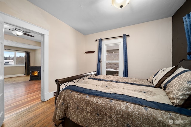 bedroom with wood-type flooring