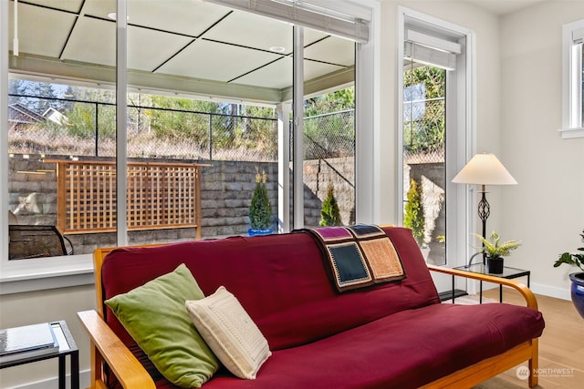 view of sunroom