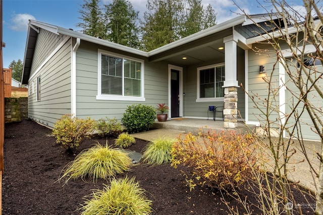 view of front of home with a porch