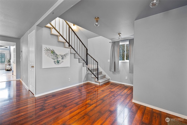 interior space featuring dark hardwood / wood-style flooring