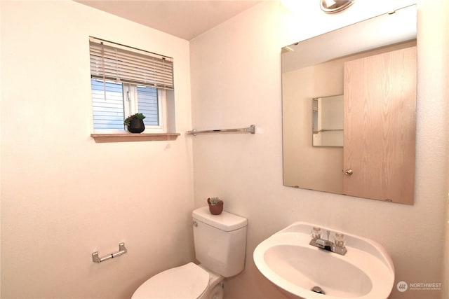 bathroom featuring sink and toilet