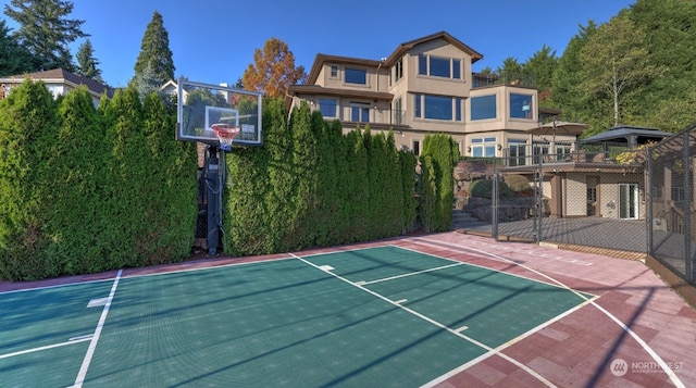 view of basketball court