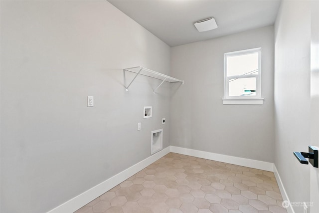 washroom featuring washer hookup and hookup for an electric dryer