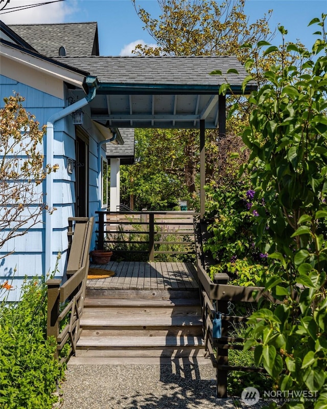 307 Center St, La Conner, WA 98257 - view of wooden terrace
