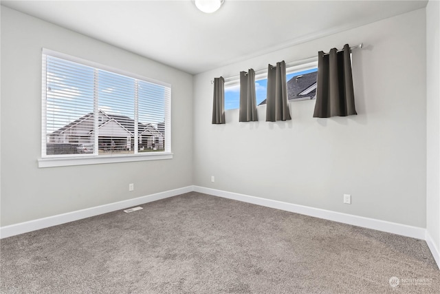 view of carpeted empty room