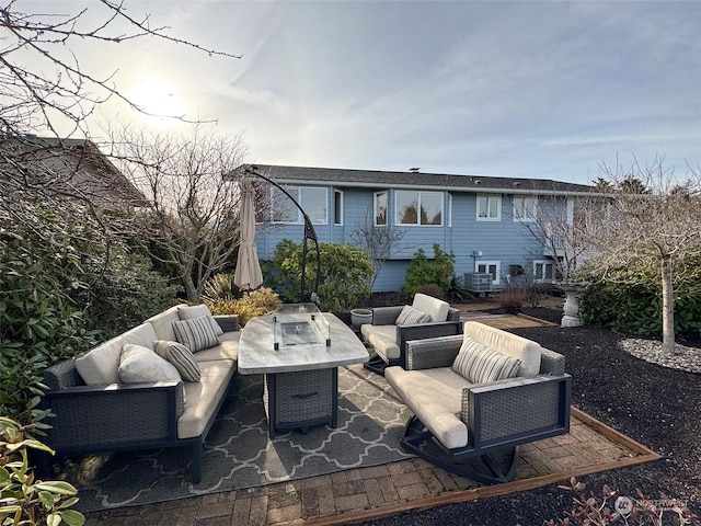 view of patio with outdoor lounge area