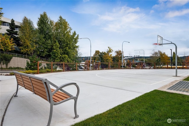 view of basketball court