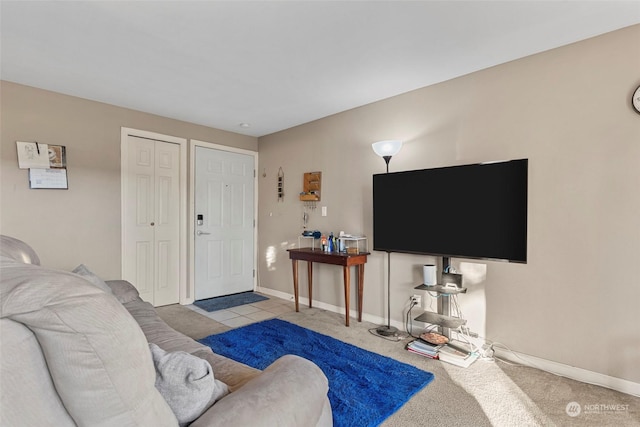 view of carpeted living room