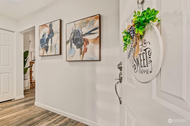 interior space featuring hardwood / wood-style floors