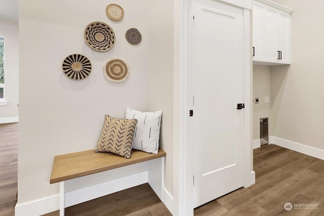 mudroom featuring hardwood / wood-style floors