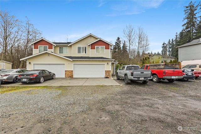 view of front of home featuring a garage