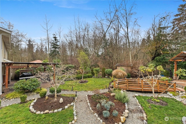 view of yard featuring a carport