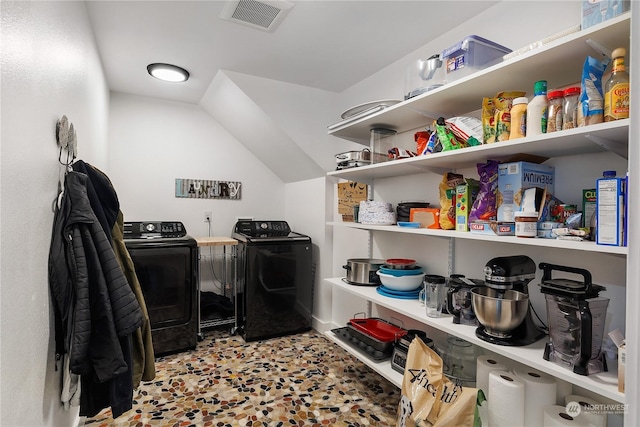 laundry area with separate washer and dryer