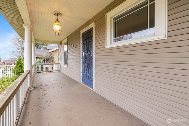 view of patio with covered porch