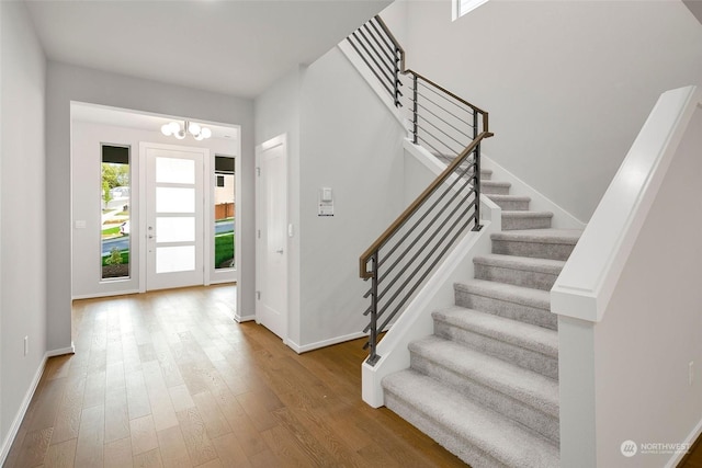 entryway featuring hardwood / wood-style floors