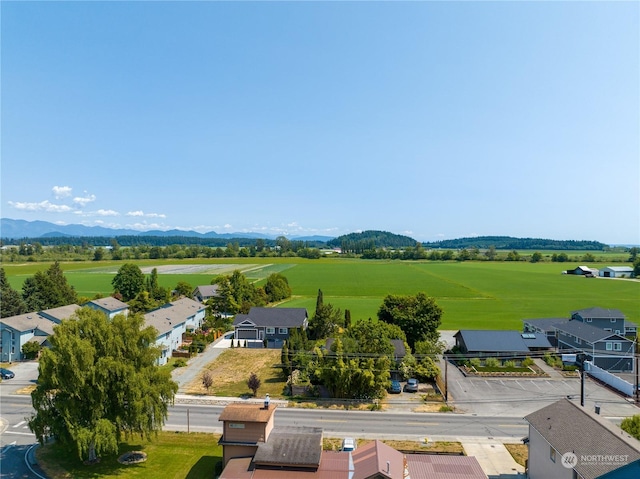 bird's eye view featuring a mountain view