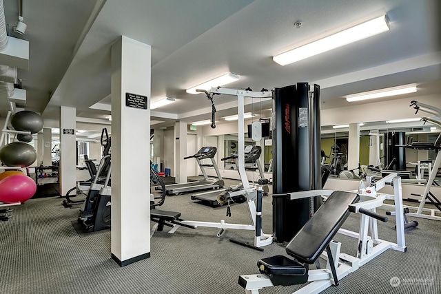 view of exercise room