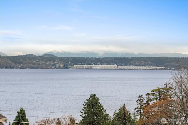 property view of water with a mountain view