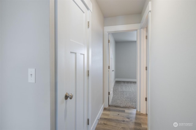 hallway featuring hardwood / wood-style floors