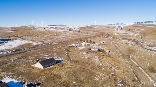 aerial view with a rural view