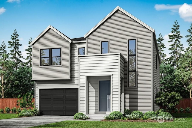 view of front facade featuring a garage