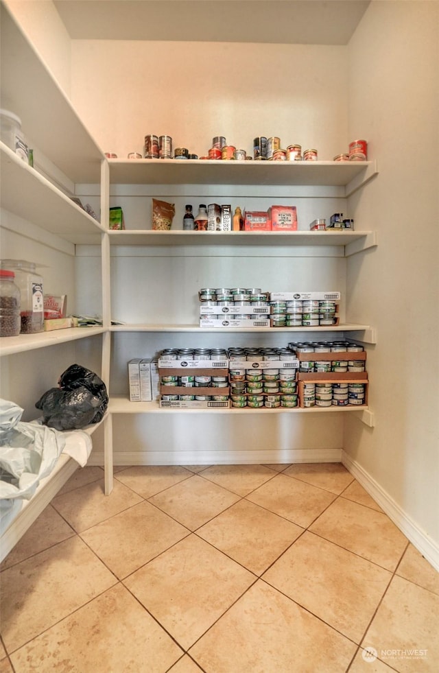 view of pantry