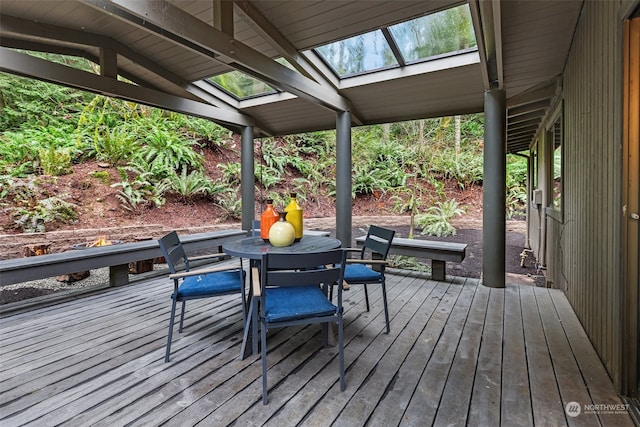 view of wooden terrace