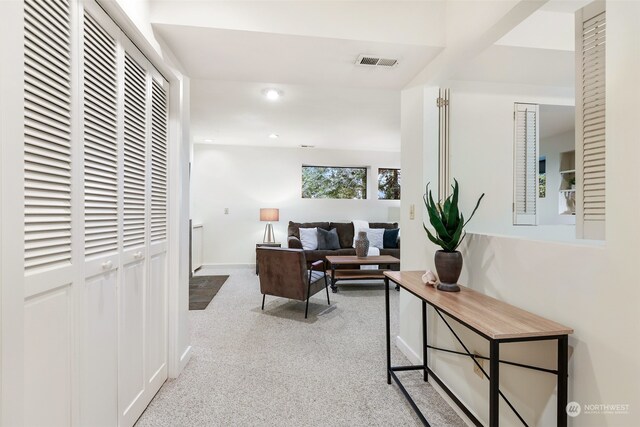 view of carpeted living room