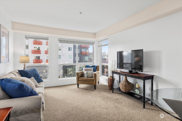 view of carpeted living room